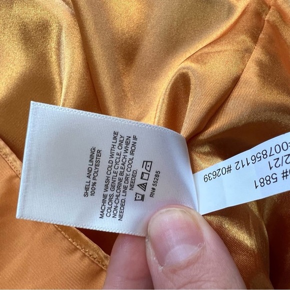 Satin Silk Belted Tie Waist Hi-Lo Maxi Dress NWT - Picture 12 of 14